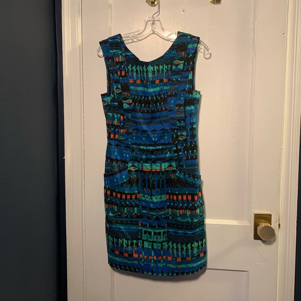 Plenty by Tracy Reese Vanessa print dress shift 8